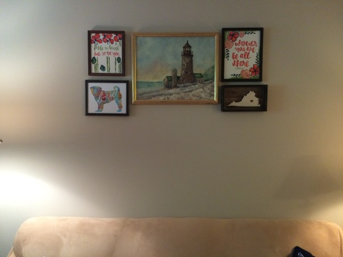living room gallery wall